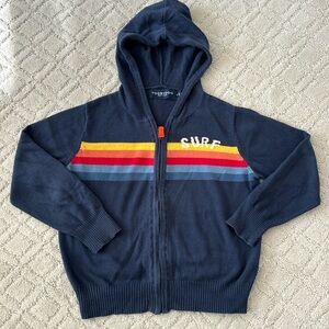 Toobydoo knit zip up sweater size 6